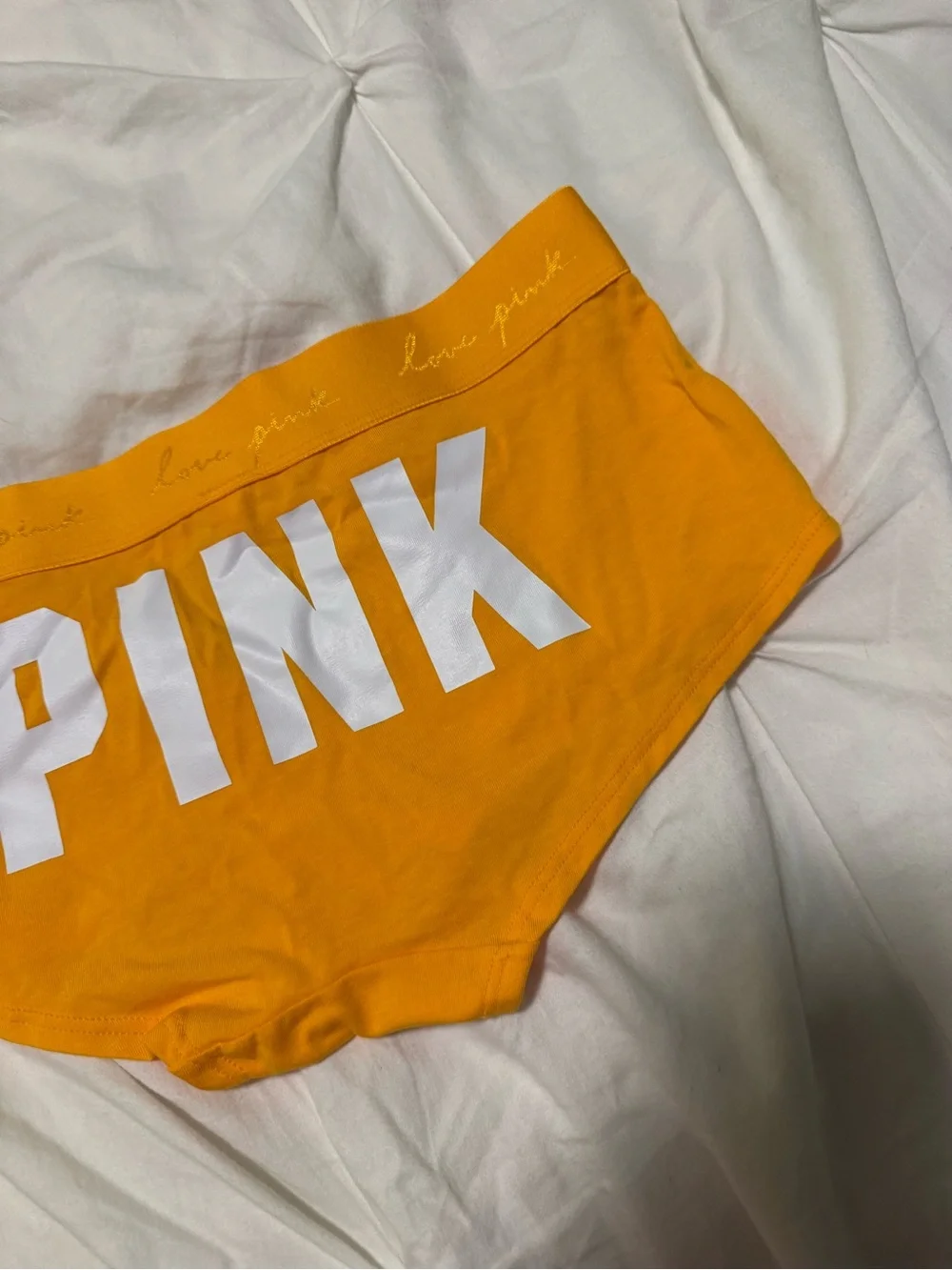 Love PINK Victoria's Secret Women's Yellow Boyshorts Sz M